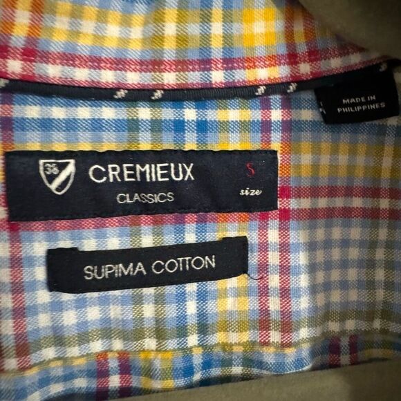 Cremieux Classics Men’s Supima Cotton Plaid Primary Colors Short Sleeve Casual B - Picture 5 of 5